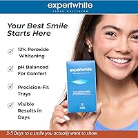 Vista 7 de Tiras blanqueadoras dentales: 12% alimentadas con peróxido, tira flexible Pro Advanced de ajuste seco, pH equilibrado, seguro de esmalte, cero