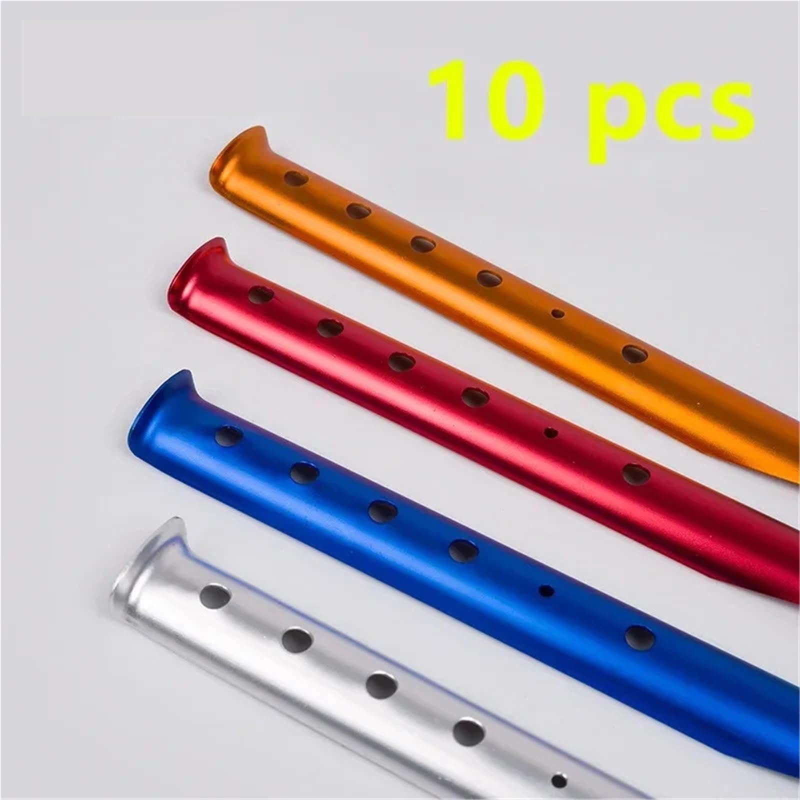 10 pezzi da 31 cm in alluminio a forma di U, chiodi for tende, picchetti neve, sabbia for campeggio all'aperto, escursionismo, spiaggia, terreno, accessori for(Blue)