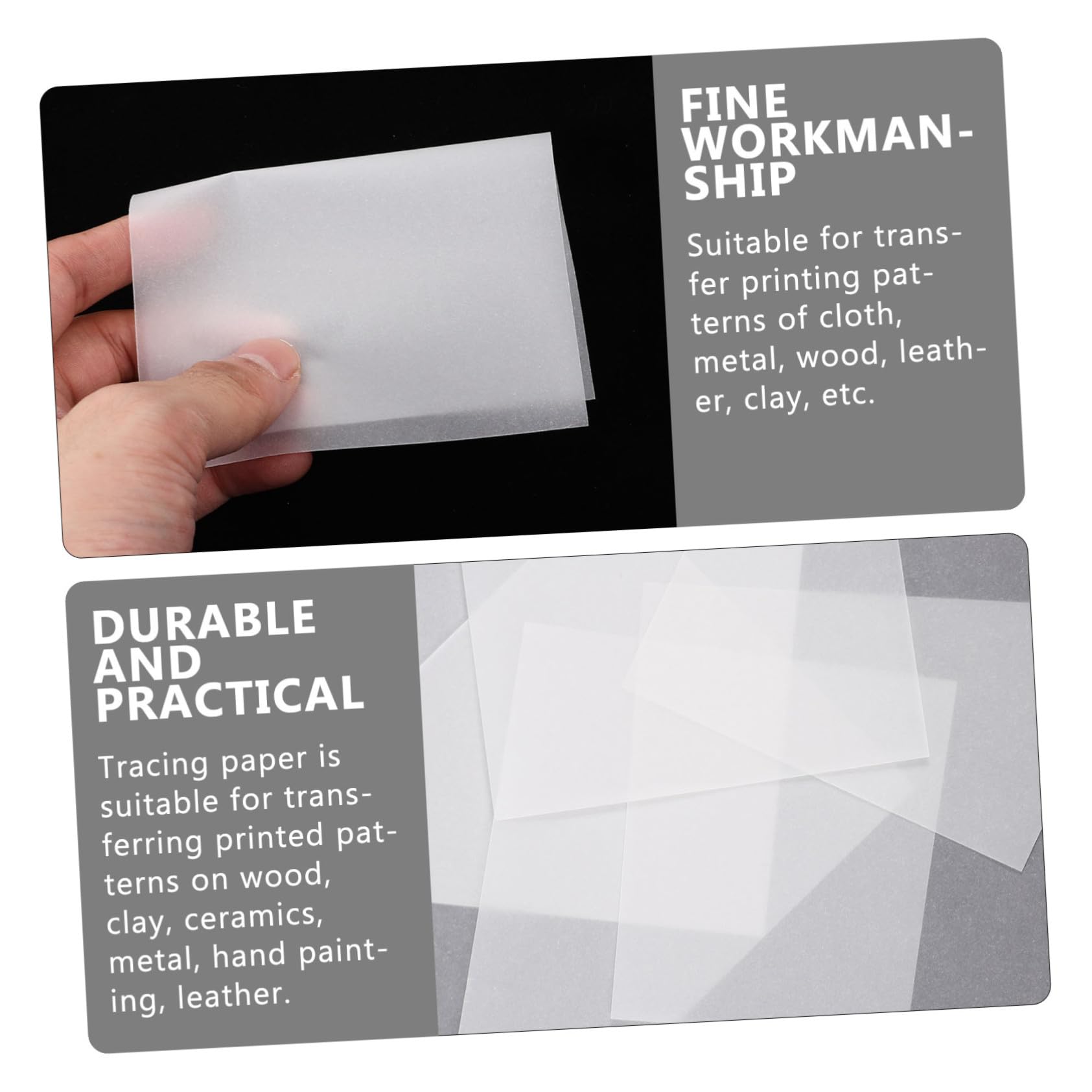 400 Hojas Papel Transfer Profesional para Dibujo y Color de Impresión y para Diario Artes y Manualidades