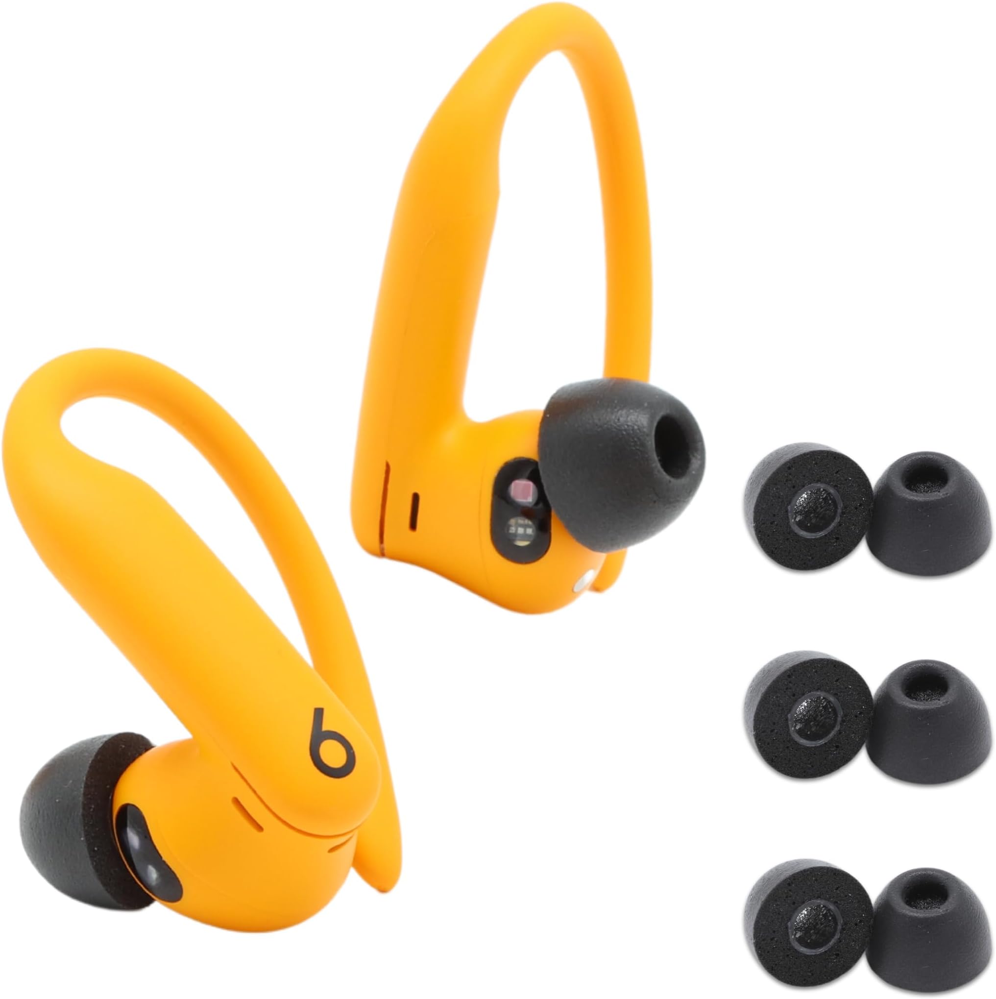Foam TW-400-C TrueGrip Pro Ear Tips for JLAB, Bowers & Wilkins PI7, PI5, Technics EAH-AZ70, Tune 125TWS, Assorted S, M & L, 3 Pairs, Black – Comfort Memory Foam Earbud Tips, Made in The USA
