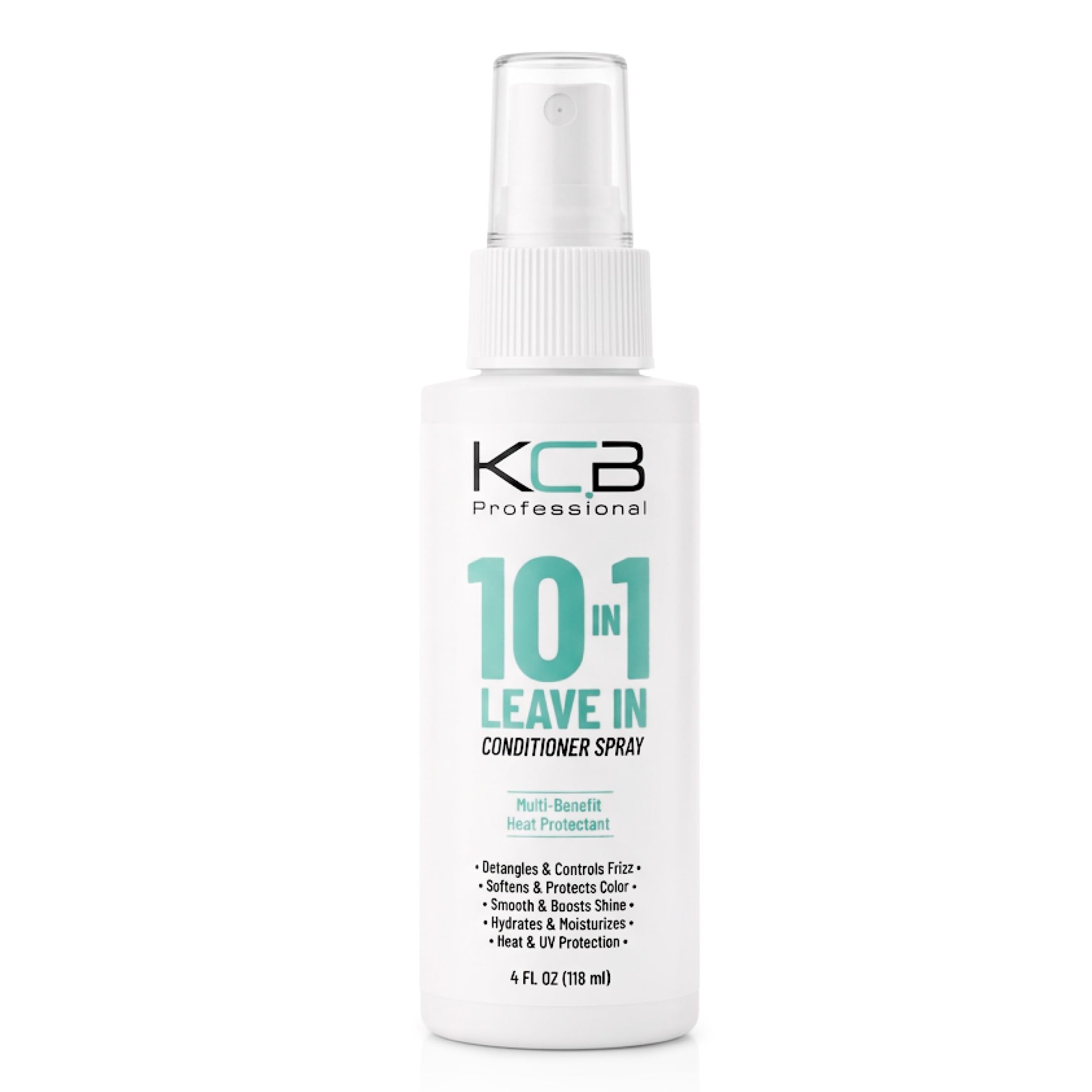 KCB PROFESSIONAL 10 in 1 Leave-in Conditioner Spray, Heat Protectant that Smooths, Conditions, Detangles, Strengthens, and Reduces Frizz, All Hair Types, 4 Fl Oz