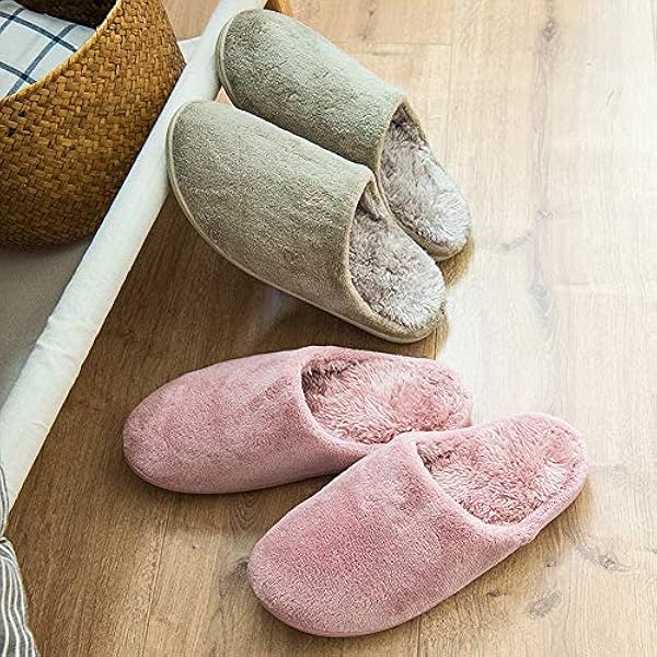 Home Detachable Warm Cotton Slippers,Plush Fleece Lined Wool-Like Comfortable Warm Fluffy Memory Foam Shoes Indoor Outdoor Anti-Skid Rubber Sole Machine Washable,darkcoffee,XS (Darkcoffee X)