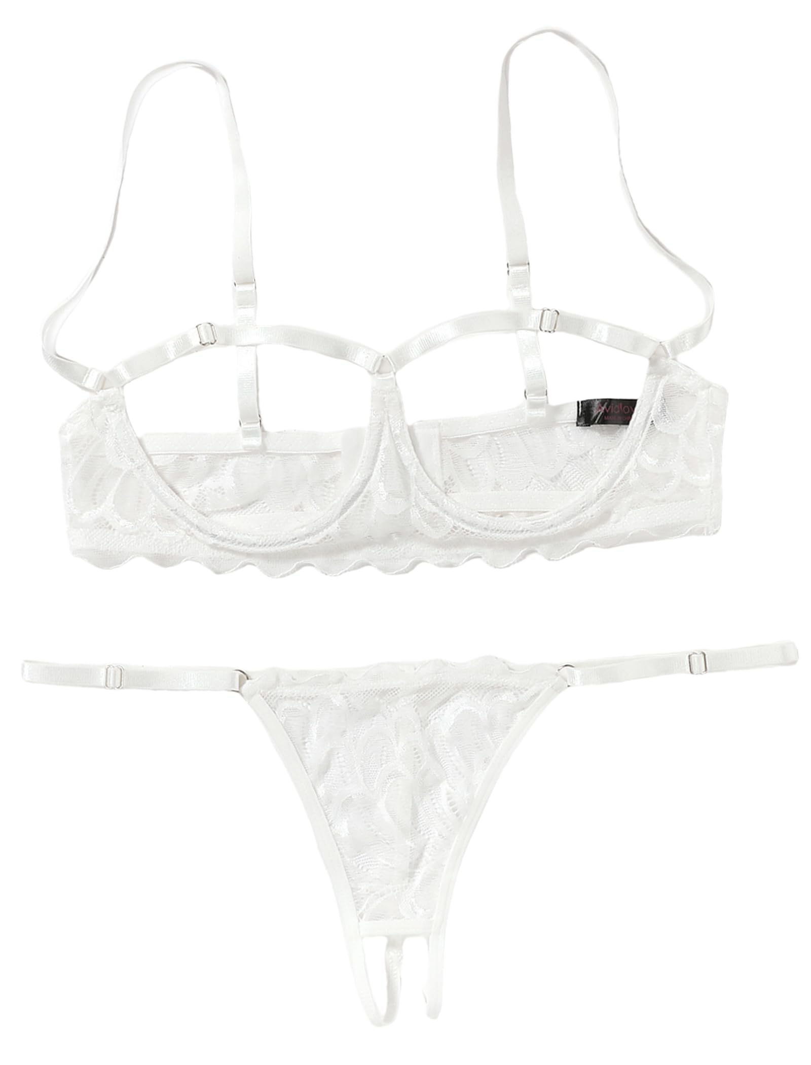 Avidlove Lingerie Set For Women Sexy Bra and Panty 2 Piece Lace Lingerie Set With Underwire S-XXL
