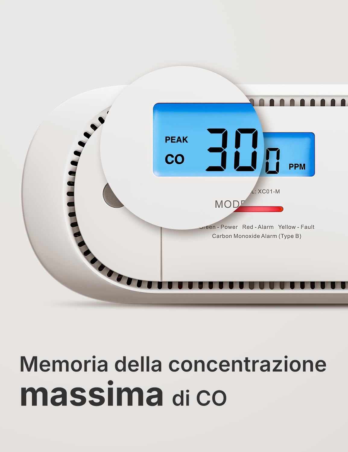 X-Sense Il rilevatore di monossido di carbonio funziona con la stazione base SBS50, dispone di un display digitale LCD, una batteria sostituibile, rilevatore di CO con memoria di picco, confezione da