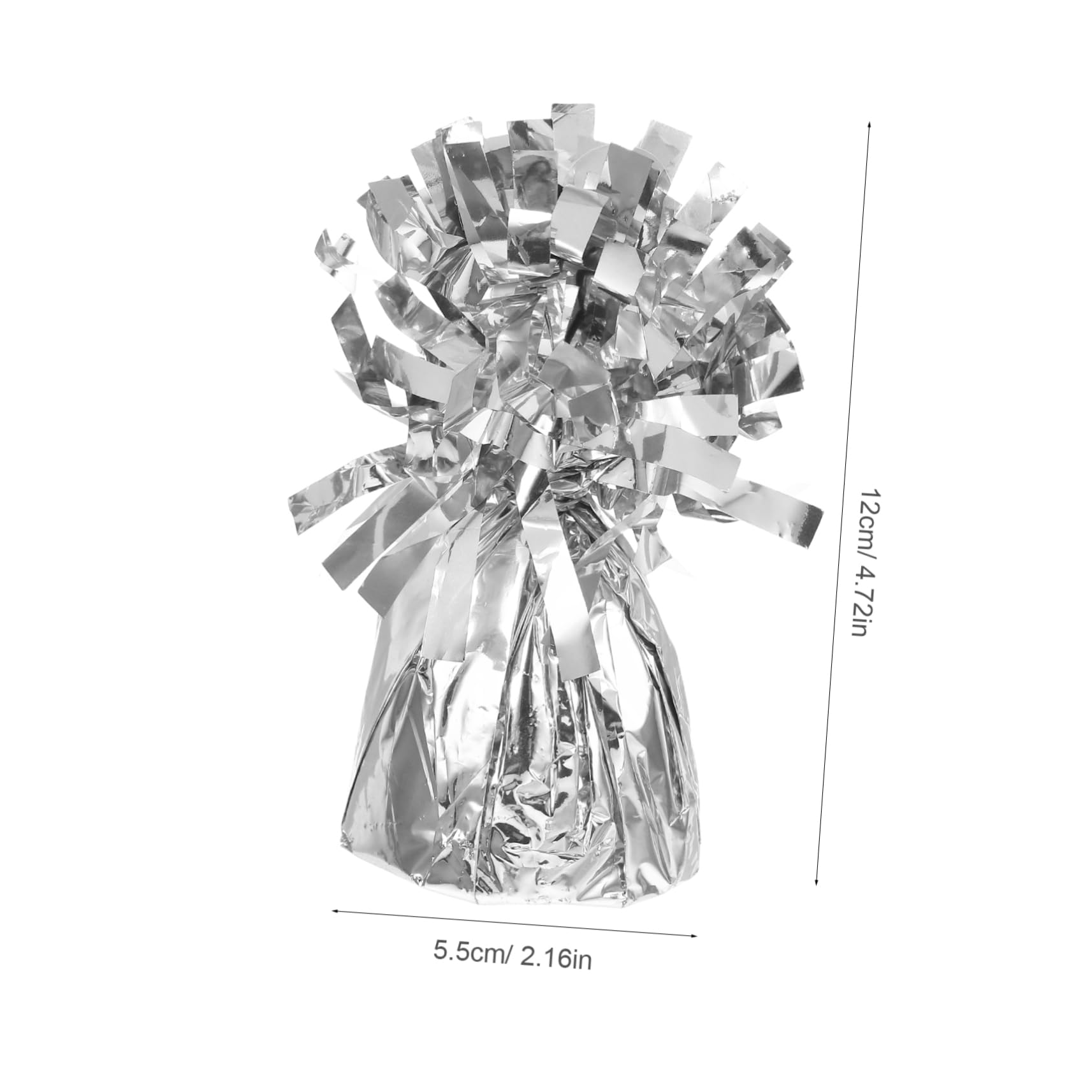 ULTECHNOVO Ballonbeschwerer für Heliumballons 6 Stück Ballonhaltergewichte aus Pvc und Zement Silber Leicht zu Verwenden für Geburtstag und Jubiläum