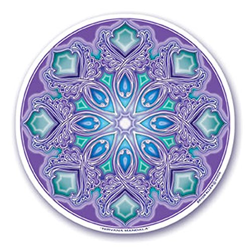 Autocollant de fenêtre Mandala Arts vitrophanie double face 11,5cm