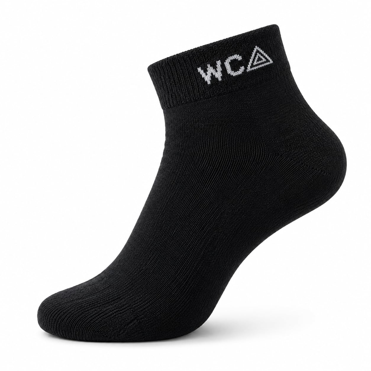 wca Men & Women – Black Cotton Socks with Solid Pattern, Breathable Sports Socks for Man, Running & Athletic Cotton Socks for Man-picture-34