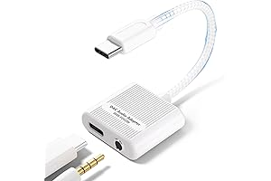USB-C Headphone Adapter 2-in-1 with PD 60W Charging