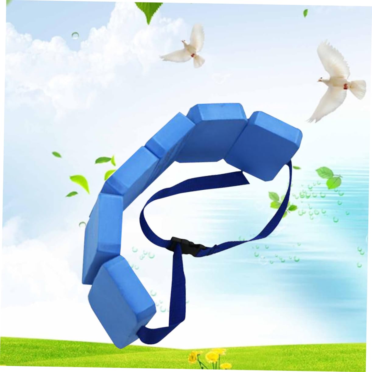 Garneck Buoyancy Belt Eva Swimming Training Auxiliary Waist Float Back Belt for Boys and Girls Adults