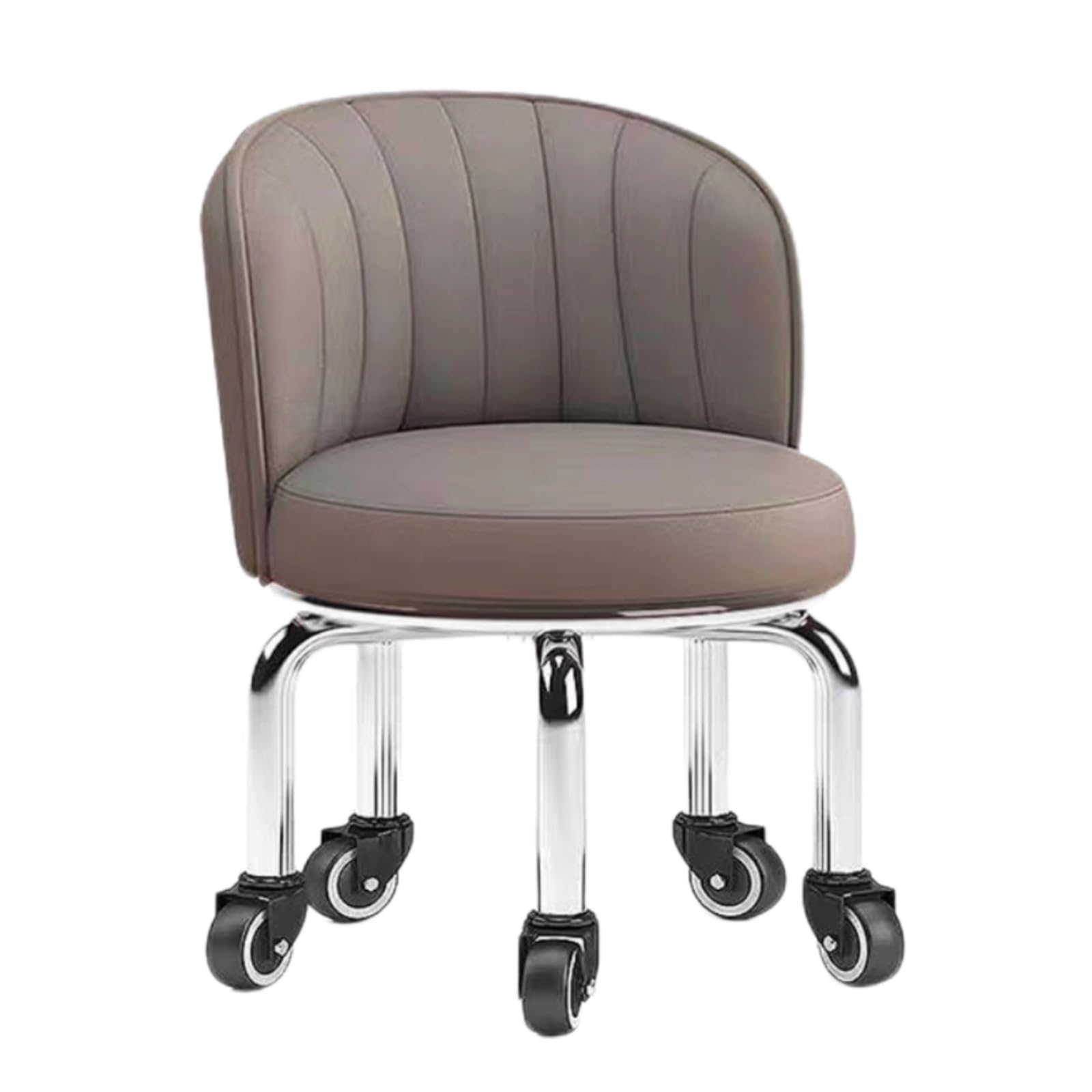 Tabouret roulant à dossier pivotant 360° et assise basse ergonomique Ergon