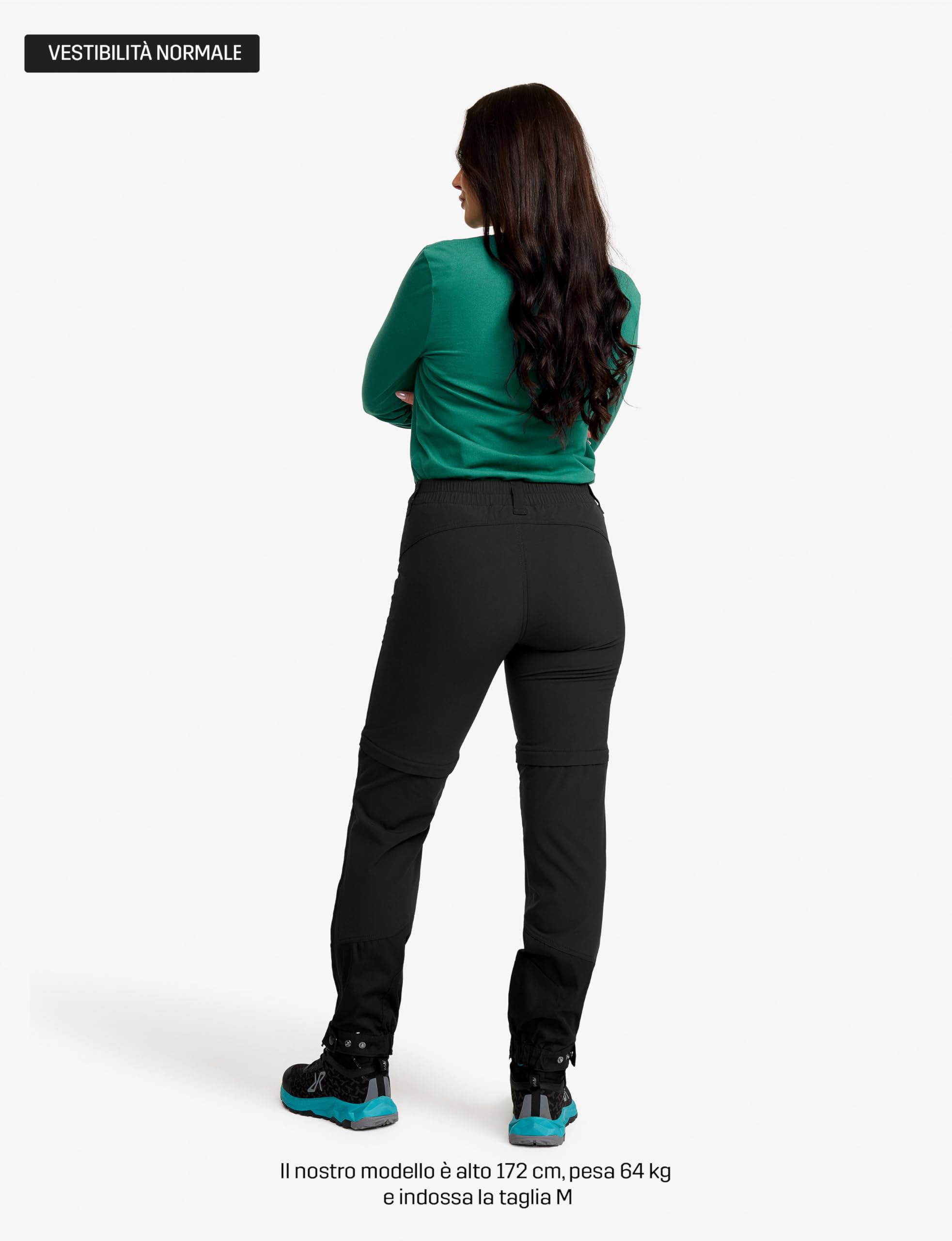 RevolutionRace RVRC GP PRO Stretch Zip-off Pants da Donna, Pantaloni da Trekking Convertibili per attività all'aperto