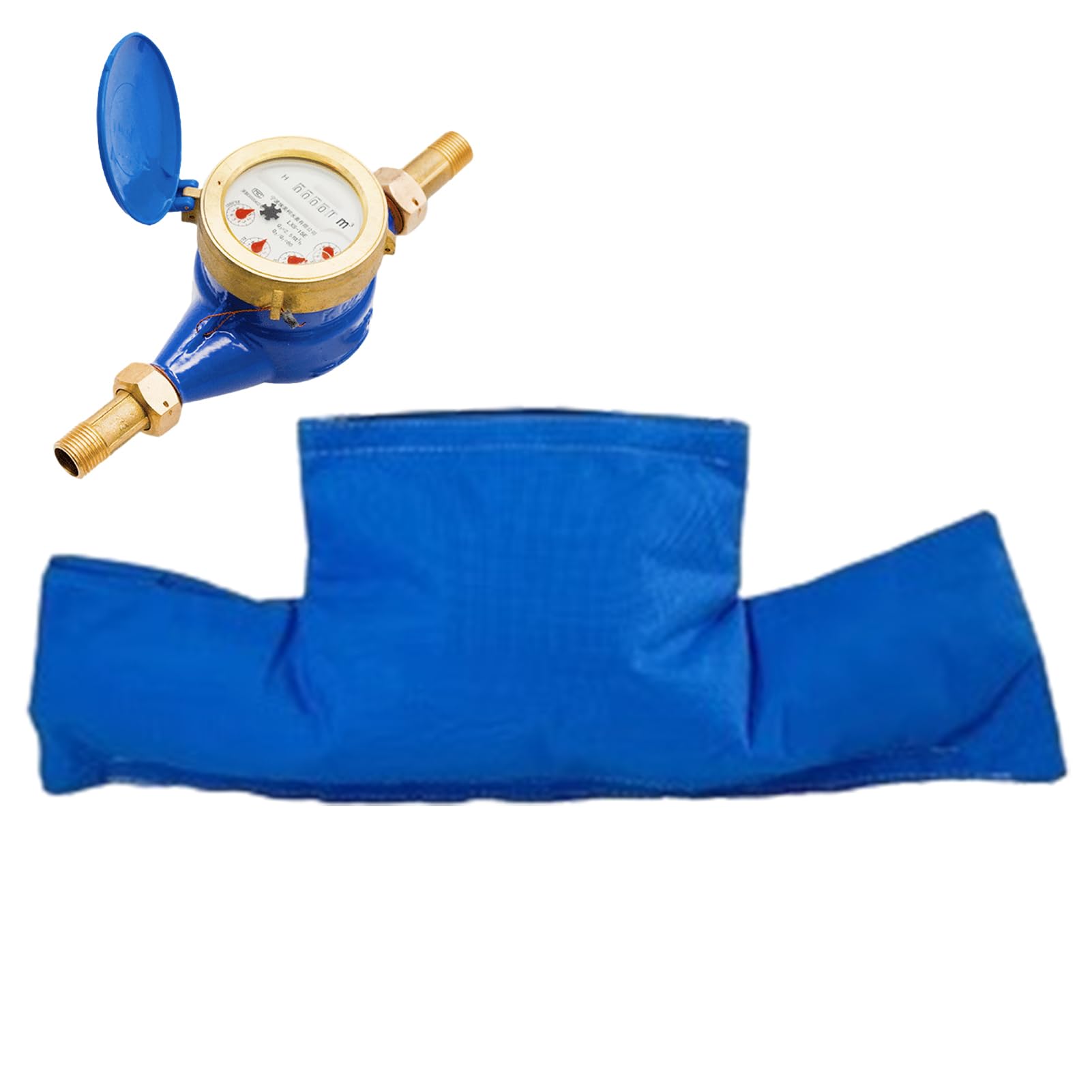 Afdekking, watermeter, vorstbescherming, afdekking, waterklok, vorstbestendige afdekking, afneembare winterbuis, vorstbescherming, voor vorstbescherming in de winter, 56 x 24 x 4,5 cm