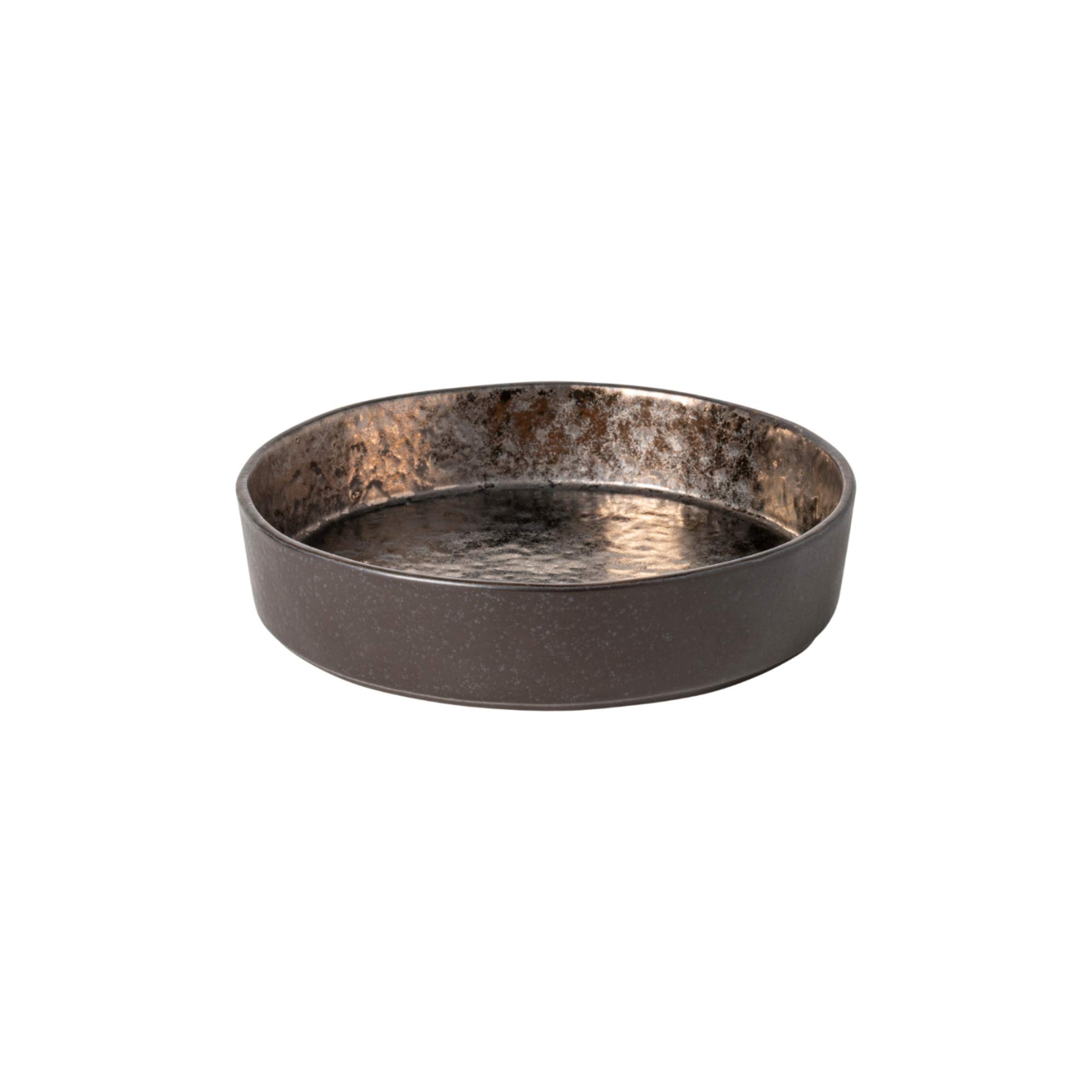 Costa Nova, Lagoa colección, Vajilla elegante, gres, Plato sopa, pasta , metal (marrón metalizado), 20 cm, 6 piezas