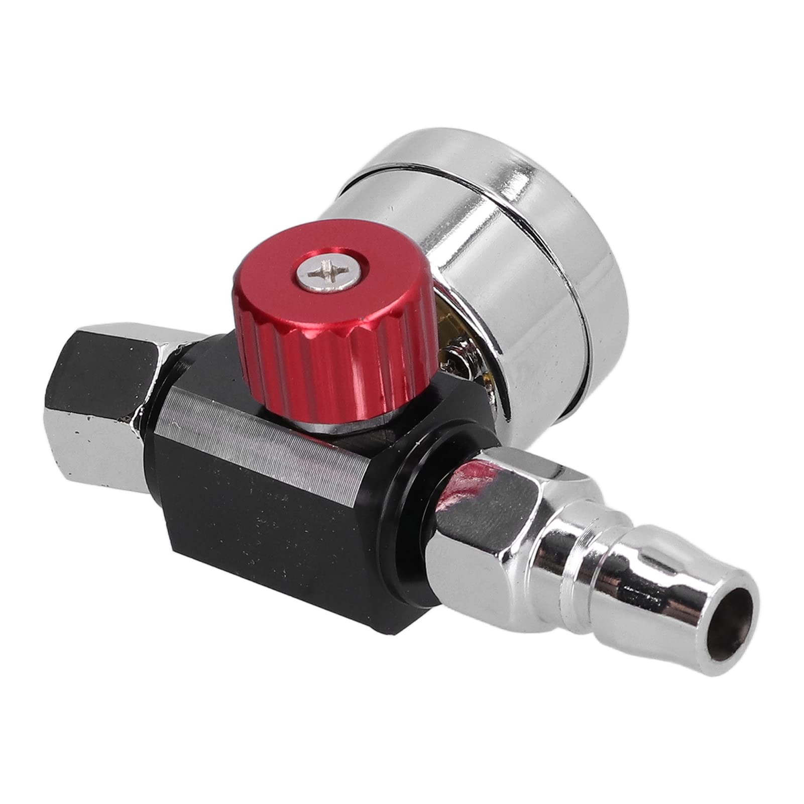 Regulador de presión de Aire G1/4" para Pistolas de Pintura - Manómetro Ajustable para un Control de presión Fabricación Duradera en Acero Inoxidable - Rango de 0 a 140