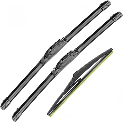 GoKoHe Limpiaparabrisas delantero y trasero (paquete de 3 unidades) para Ford Edge 2007-2014 Lincoln MKX 2007-2015 de 26 pulgadas + 20 pulgadas y