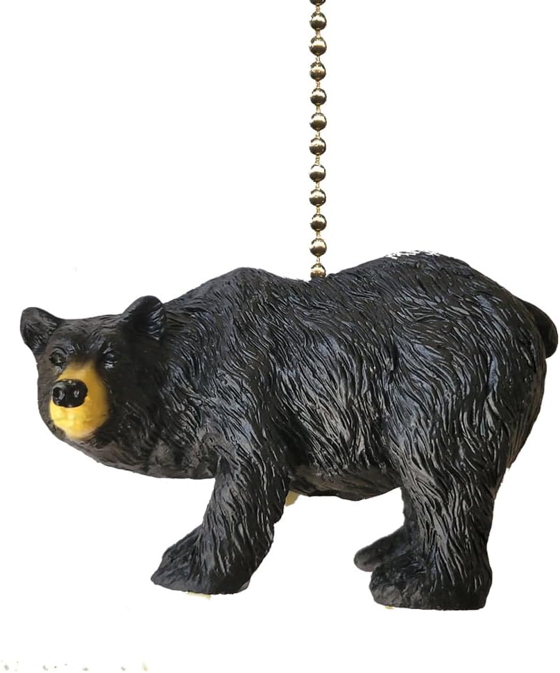 Clementine Design Black Bear Ceiling Fan Pull Chain Light Decorative Extension