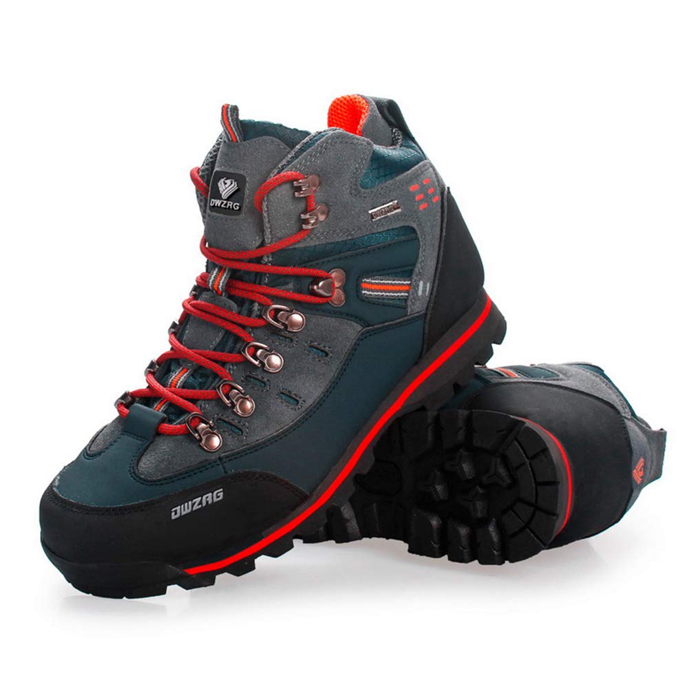 Uomo Stivali da Escursionismo Trekking Scarpe da Passeggio Arrampicata Sportive All'aperto Sneaker in Pelle Rosso 42 EU