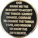 1 Year Elegant Black Gold Silver Bi-Plated AA Medallion Serenity Prayer Chip