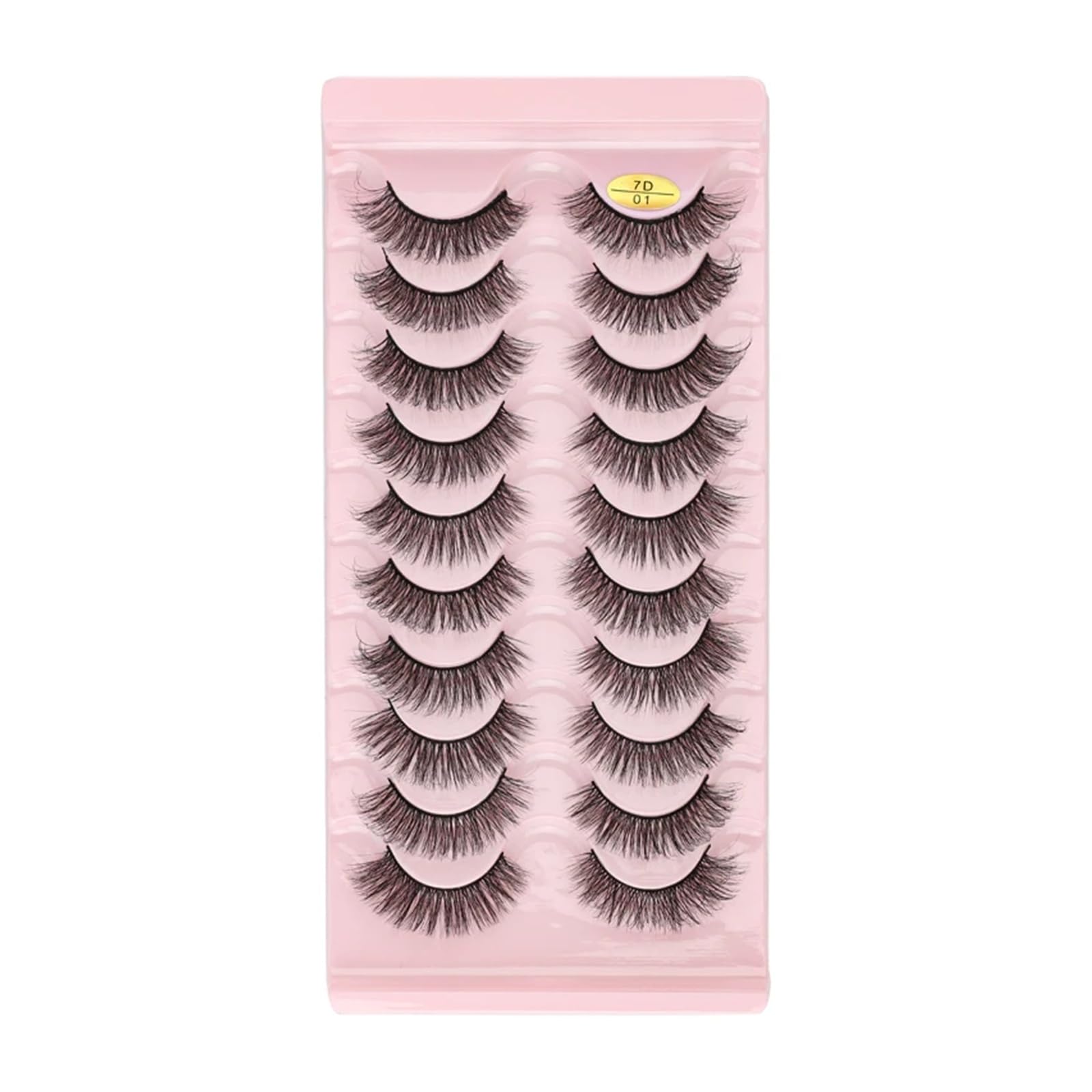 UAMOU Lashes Volume Fluffy Dense Russian Curling Fake Eyelashes Mink Eyes Extension Russian Strip Lashes handmade Cheerfully Color