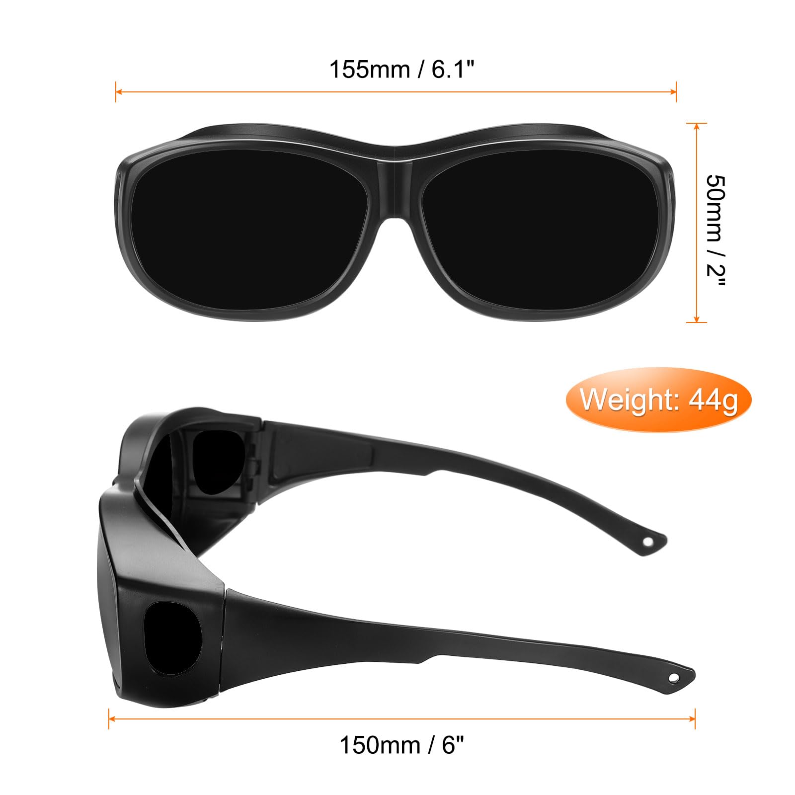 HARFINGTON Occhiali di sicurezza per saldatura IR PPE Occhiali protettivi Lens Occhiali protettivi certificati CE Saldatura Occhiali