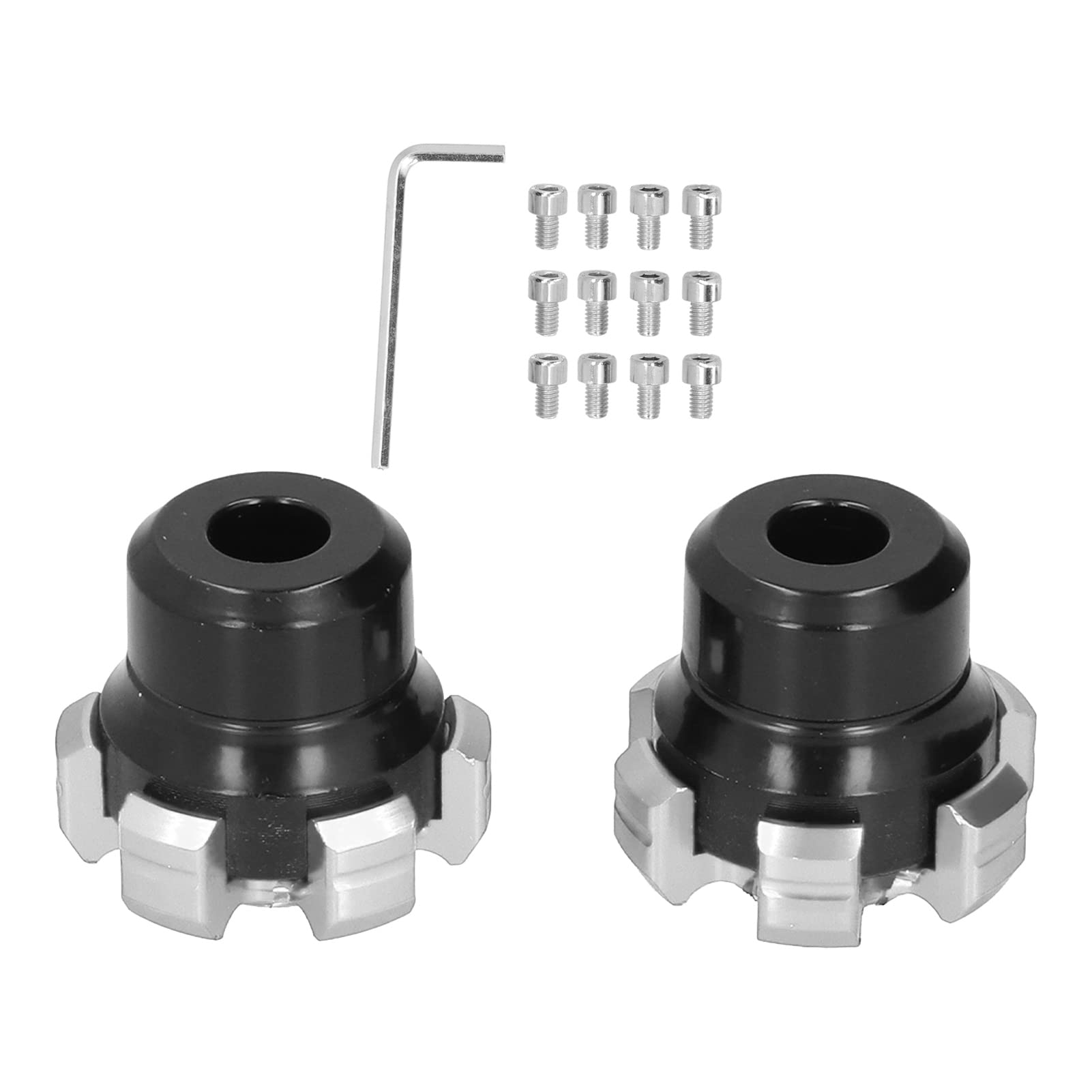 KKPLZZ Curseurs de Cadre de Fourche de Roue 2 Pièces, Protection contre les Accidents de Moto en Alliage D'aluminium CNC, avec des Performances Stables, pour Motos Universelles et Vélos (Argent)
