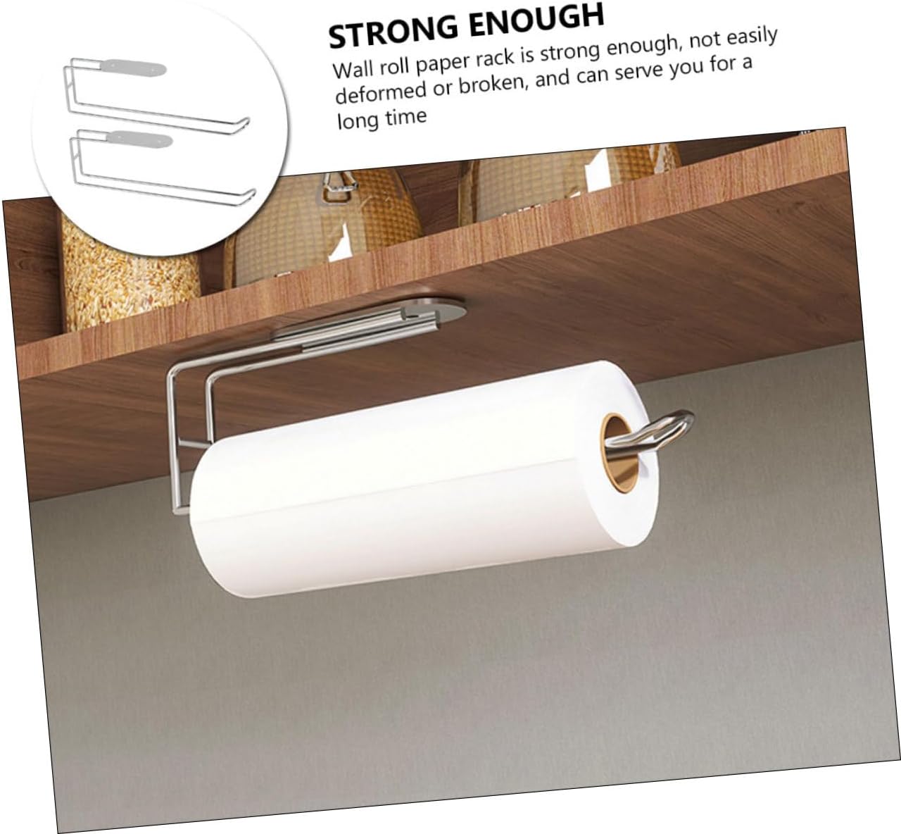 2pcs Stainless Steel Paper Towel Holder Wall Mount Rack Industrial Paper Towel Roll Holder Space-Saving