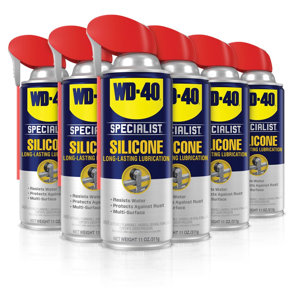 Silicone Lubricant with SMART STRAW SPRAYS 2 WAYS 11 OZ [6-Pack]