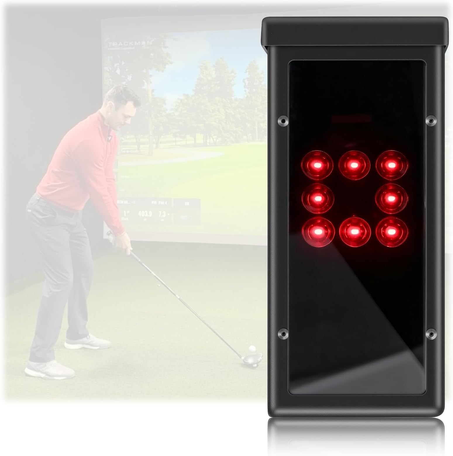 Protective Shield for Square Golf Launch Monitor, Metal Square Golf Protective Casewith High-Transparency Acrylic Panel, Indoor/Outdoor Use, Protects Against Collisions