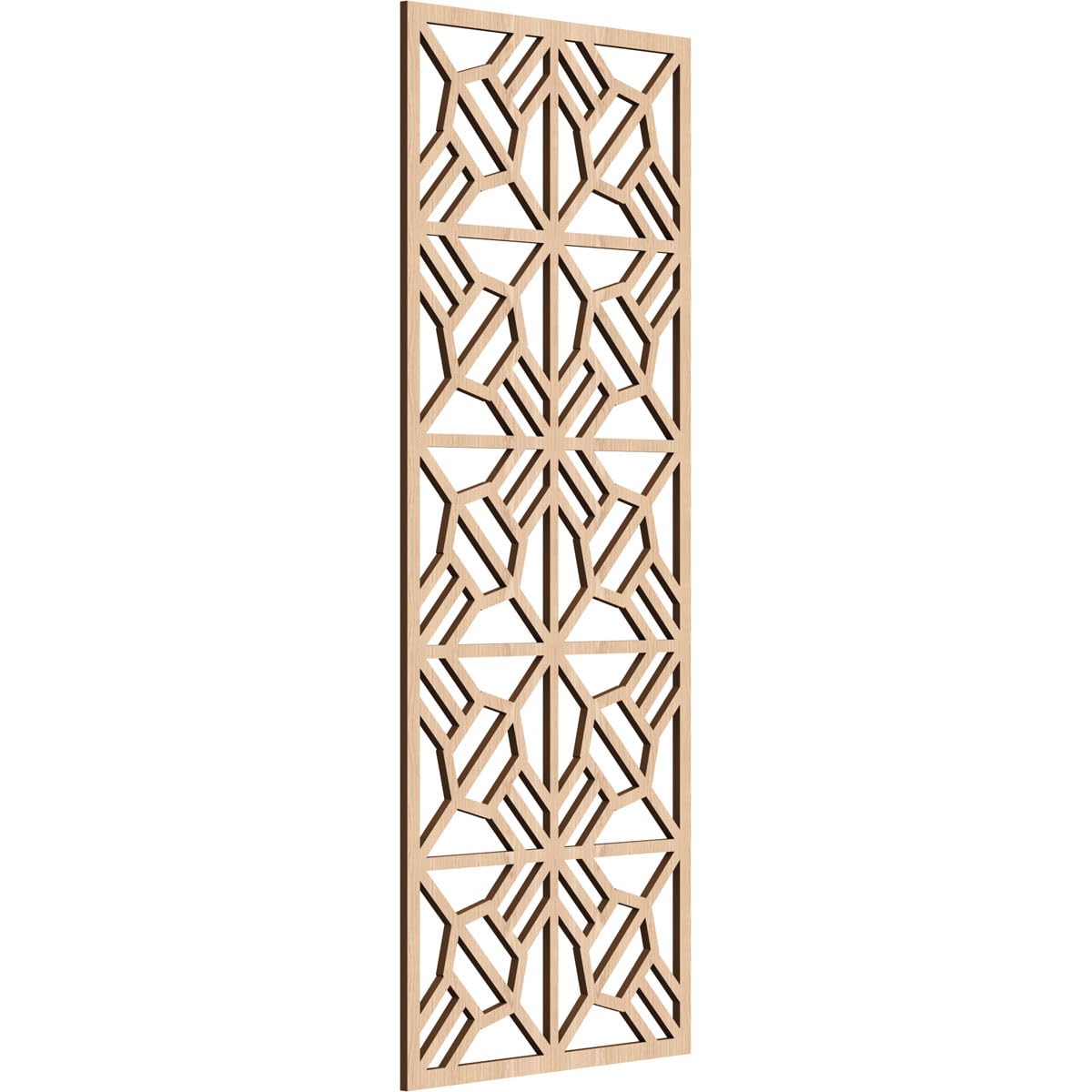 Auburn Decorative Pierced Fretwork Wood Wall Panels, 15 3/8"W x 39 3/8"H x 1/4"T, Red Oak