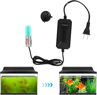 UV Sterilizer Aquarium for Clean Green Algae,Wadoy 3W Mini Fish Tank Clean Light with Timer,Waterproof Clean Lamp for Aquarium,Pond,Fish Tank