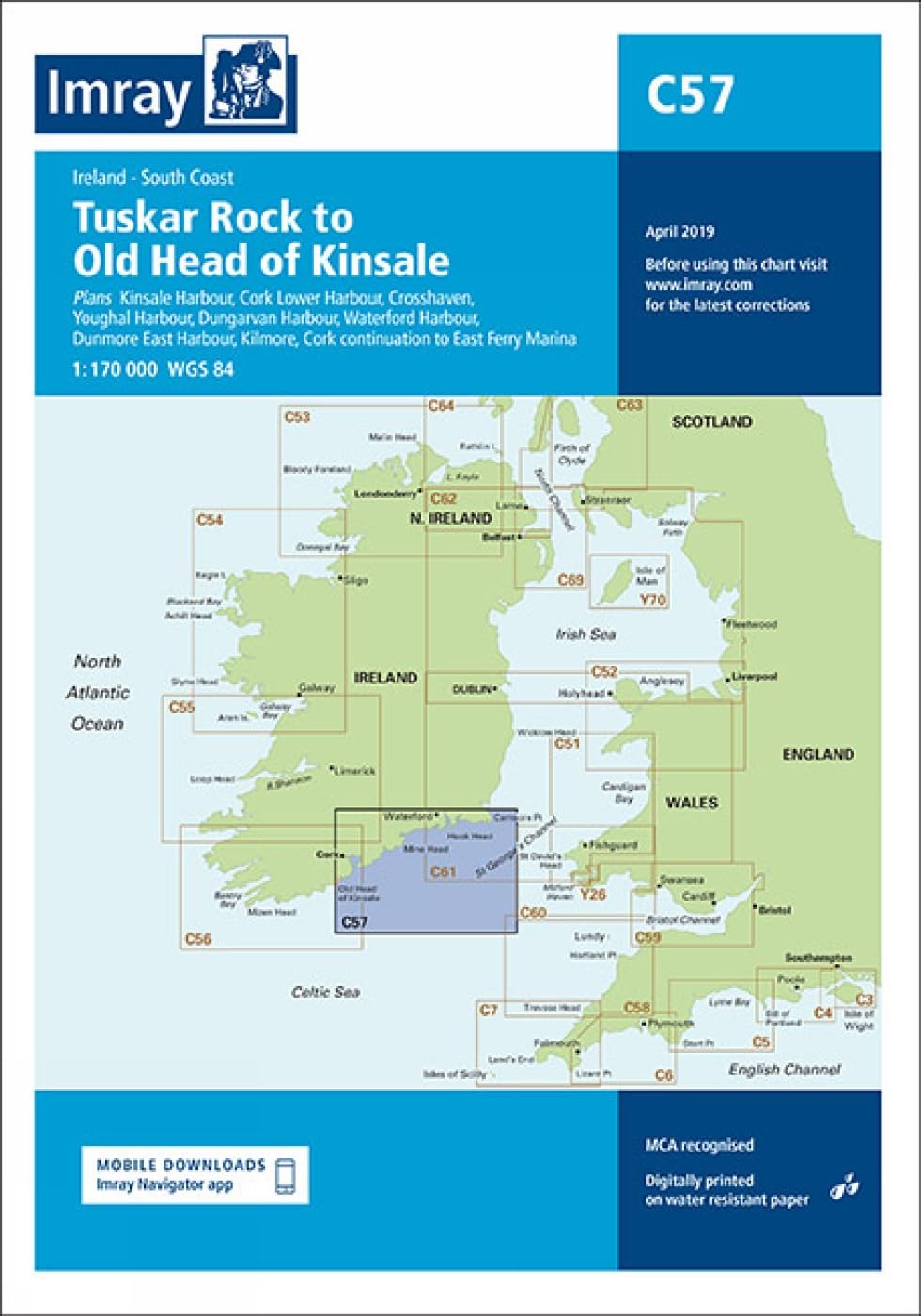 Imray Chart C57: Tuskar Rock to Old Head of Kinsale (C Series): A4: 57