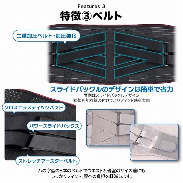 Amazon | 腰コルセット グレー M 腰サポーター ストレッチメッシュ