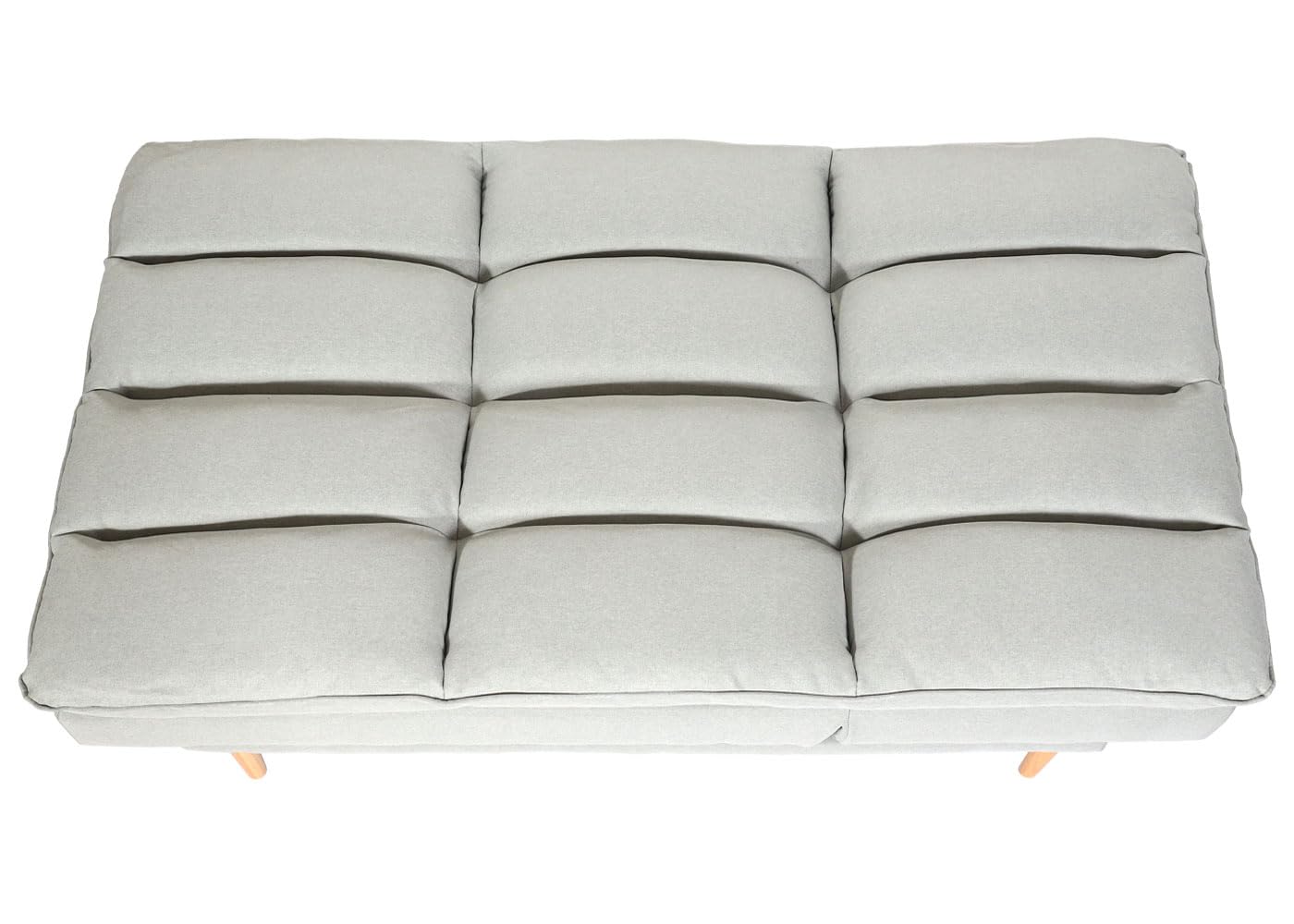 Mendler Schlafsofa HWC-M79 180x110cm Stoff/Textil - Mint-grau