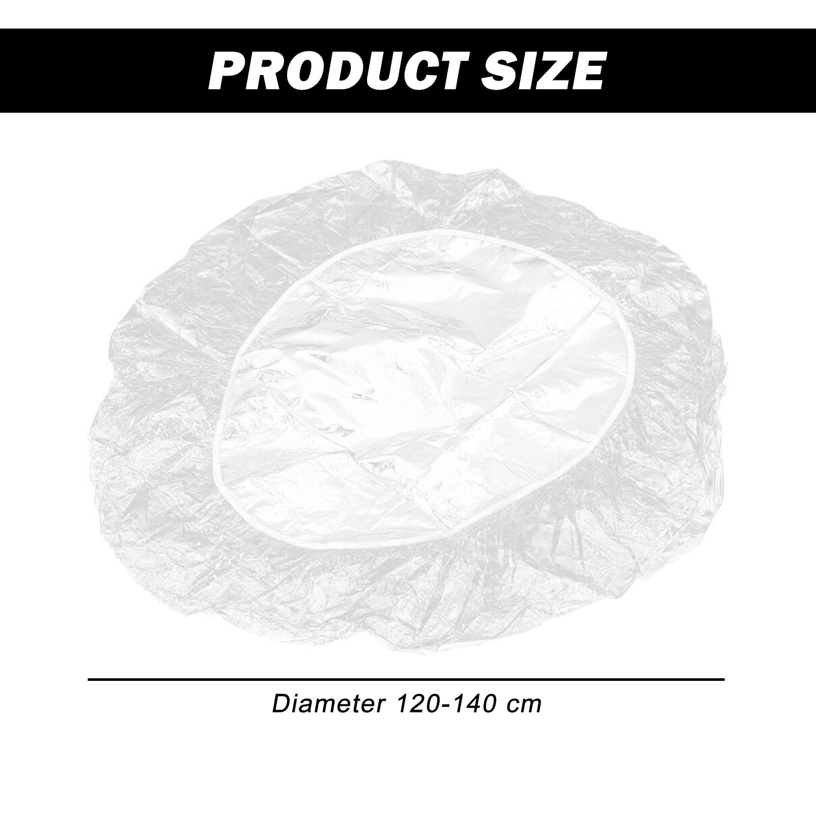 Tovaglia trasparente rotonda Sporgo impermeabile PVC con elastico 120-140 cm
