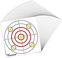 Vista 4 de Highwild Objetivos de papel de disparo Bullseye - para rifle de aire/pistola de aire comprimido para práctica de balas trampas - 11 x 11 pulgadas