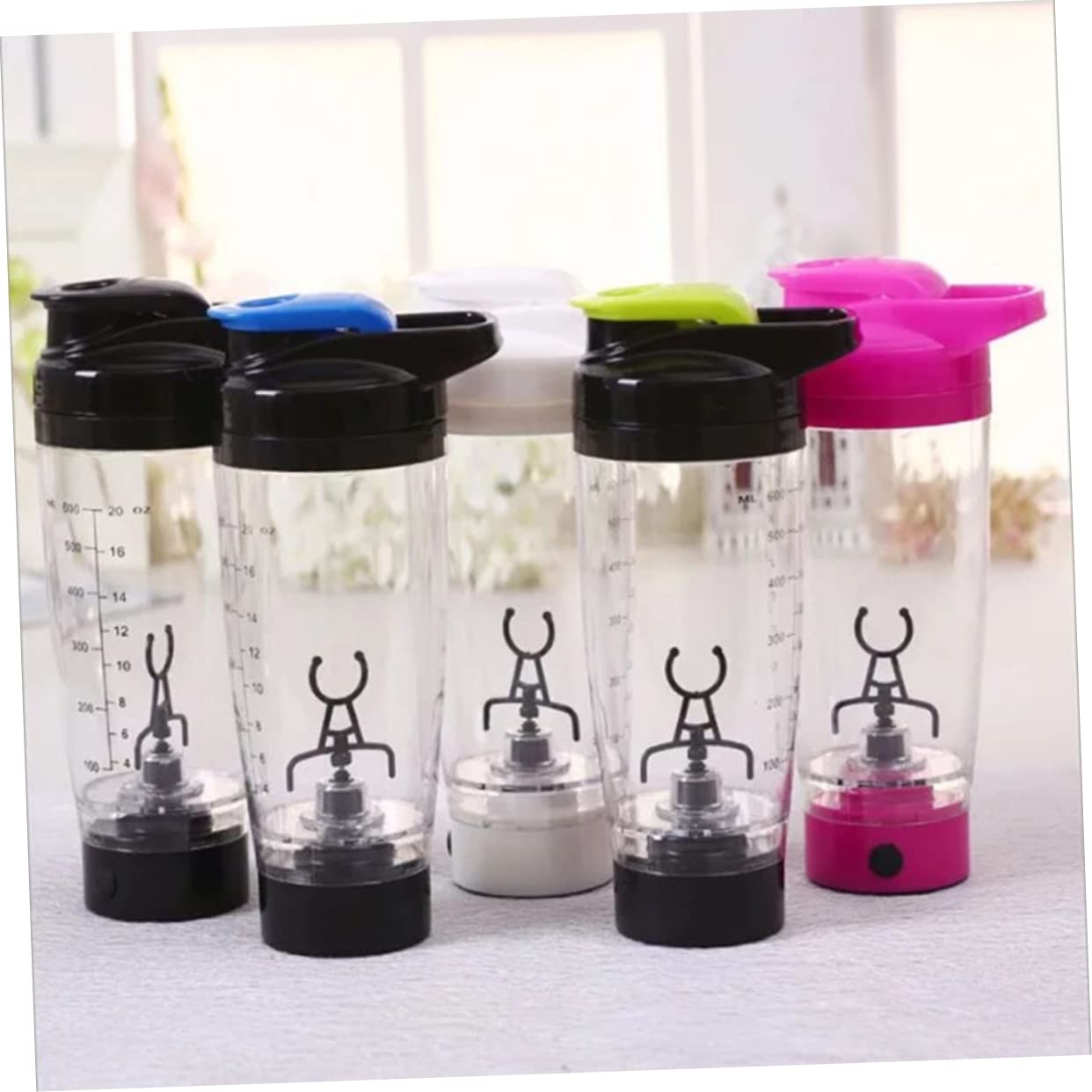 COLLBATH Shaker Mixer Portatile 600 Ml Tornado Mix Bottle Mescola Frullati Proteici Senza Sforzo Aggiungi Ingredienti Liquido