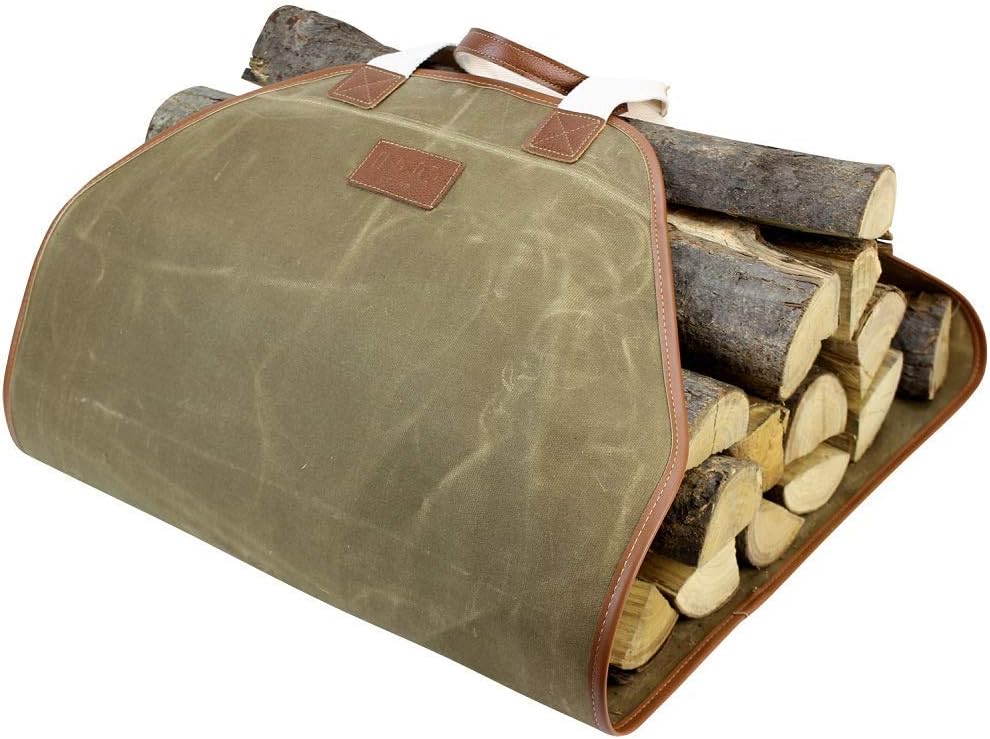 Adjustable Fireplace Tray, Log Carrier Bag