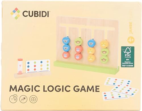 Miniatura 7 de CUBIDI Juego de clasificación original, juguete Montessori de madera para niños de 4 años o más, juegos inteligentes STEM para mejorar las