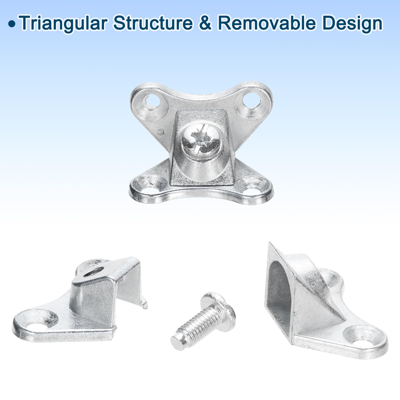 uxcell 24Pcs Removable Corner Brace, Metal Butterfly L Brackets Right Angle Support with Screws for Shelves Cabinets - Image 4