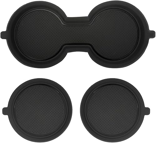 Miniatura 7 de Auovo Posavasos 3D de automóvil para Tesla Model 3 2017-2023, accesorios interiores 2020-2023 Modelo Y de silicona para portavasos (negro, 3 piezas)