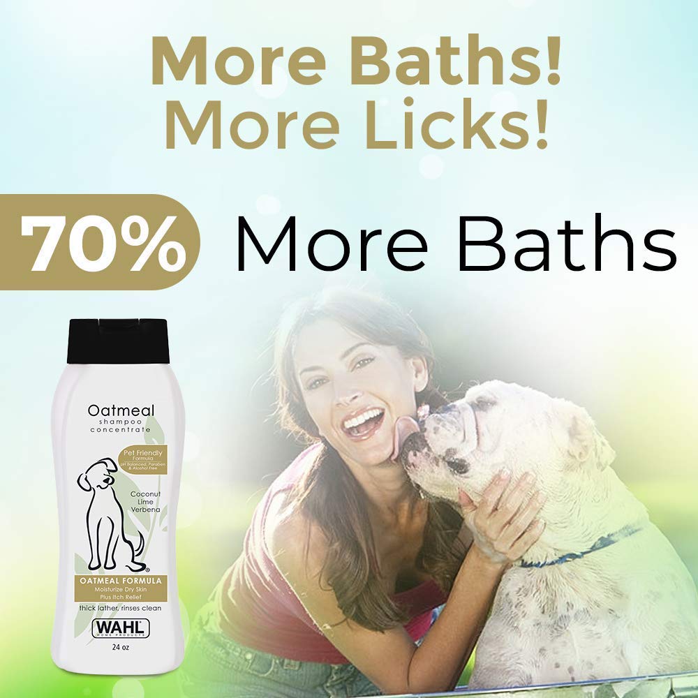 Wahl Dry Skin & Itch Relief Pet Shampoo for Dogs Oatmeal Formula with