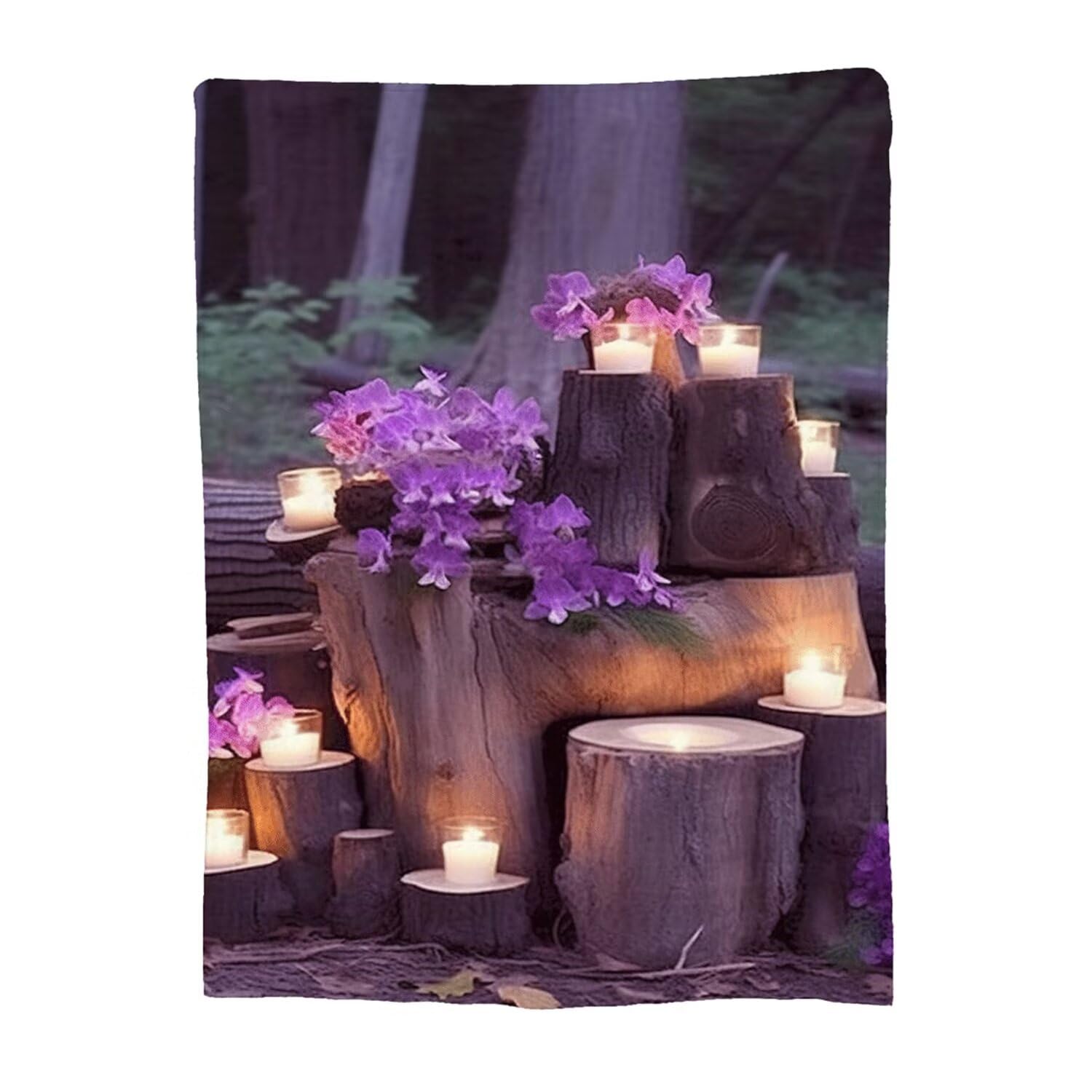 Couverture flanelle douce et légère grand plaid lit violet 180x200