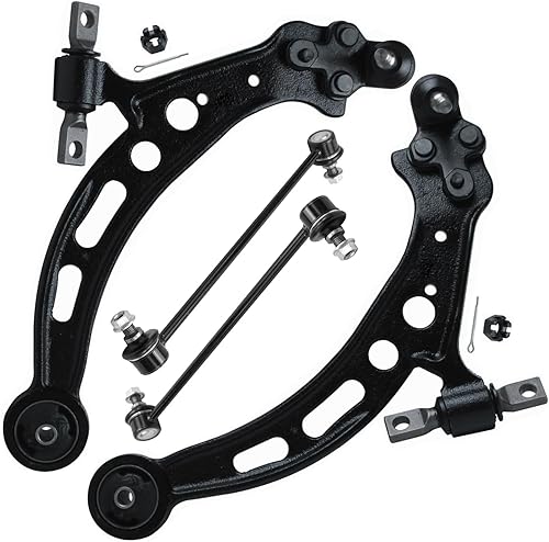 Miniatura 148 de Detroit Axle - Kit de brazos de control delanteros de 4 piezas para Nissan Cube 2009-2014, Nissan Versa 2007-2012 2 brazos de control inferiores con