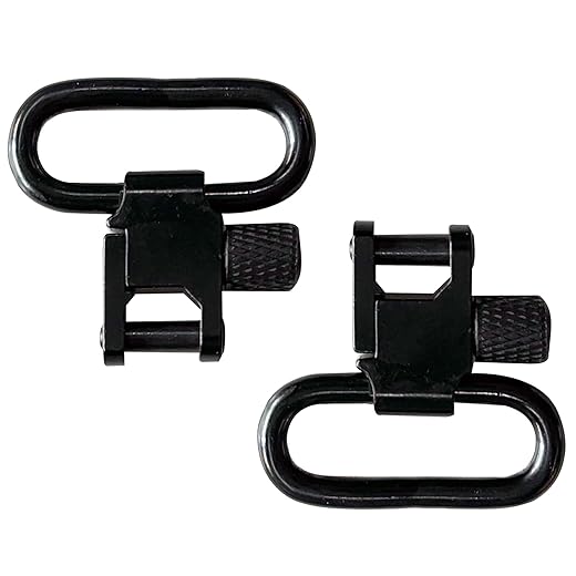 HUNTPAL Gun Sling Swivel Sling Mount, Two Point Shotgun Rifle Sling Swivels, 1/1.25 Inches Quick Attach/Release Sling Hardware Attachment Clips with Heavy Duty Tri-Lock, Hunting Shooting Accessories