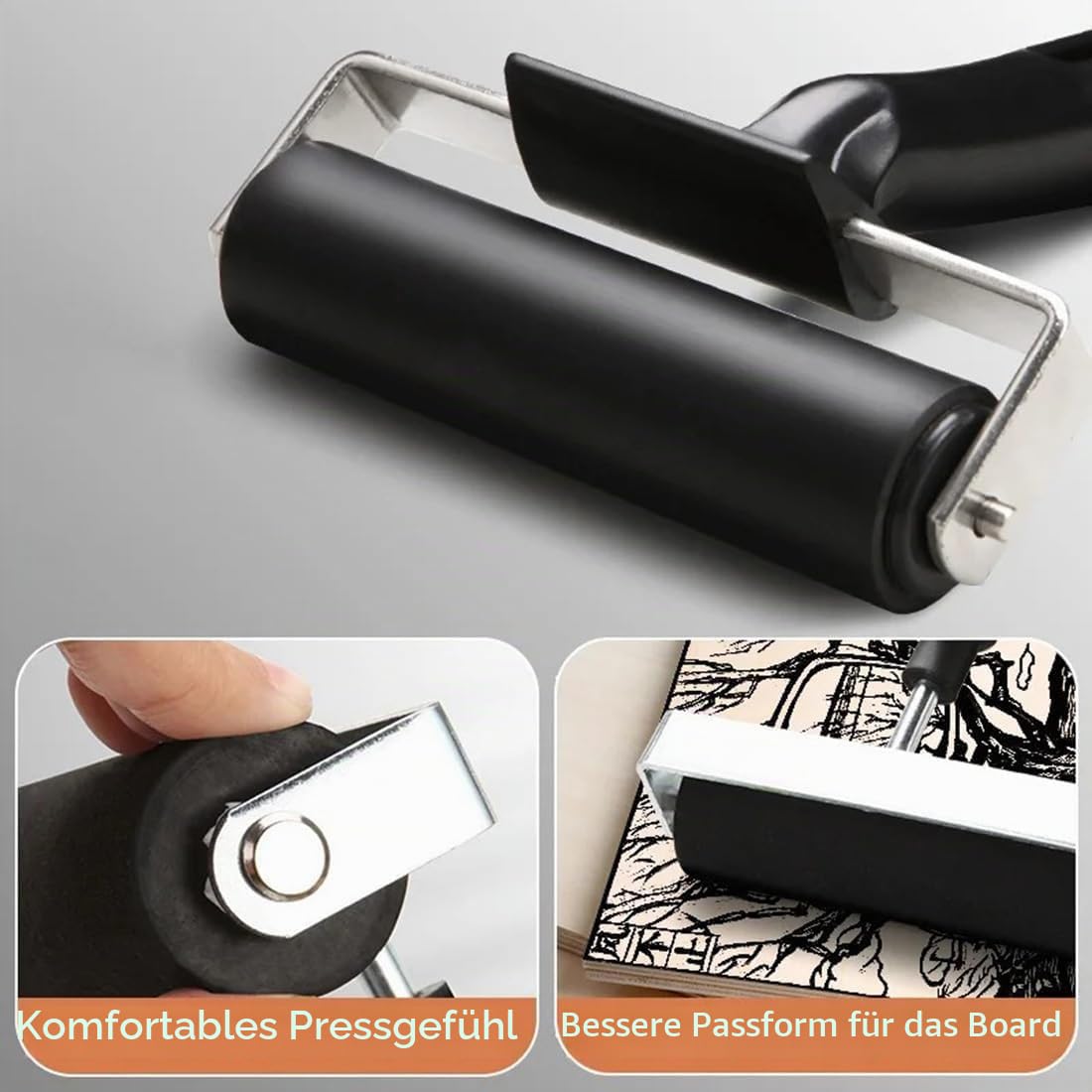 Brayer Roller Druckherstellung, Gummipresswalze, 10,2 cm, Diamant-Malrolle für Bastelprojekte, Tinte und Stempelwerkzeuge, Kartenmalerei