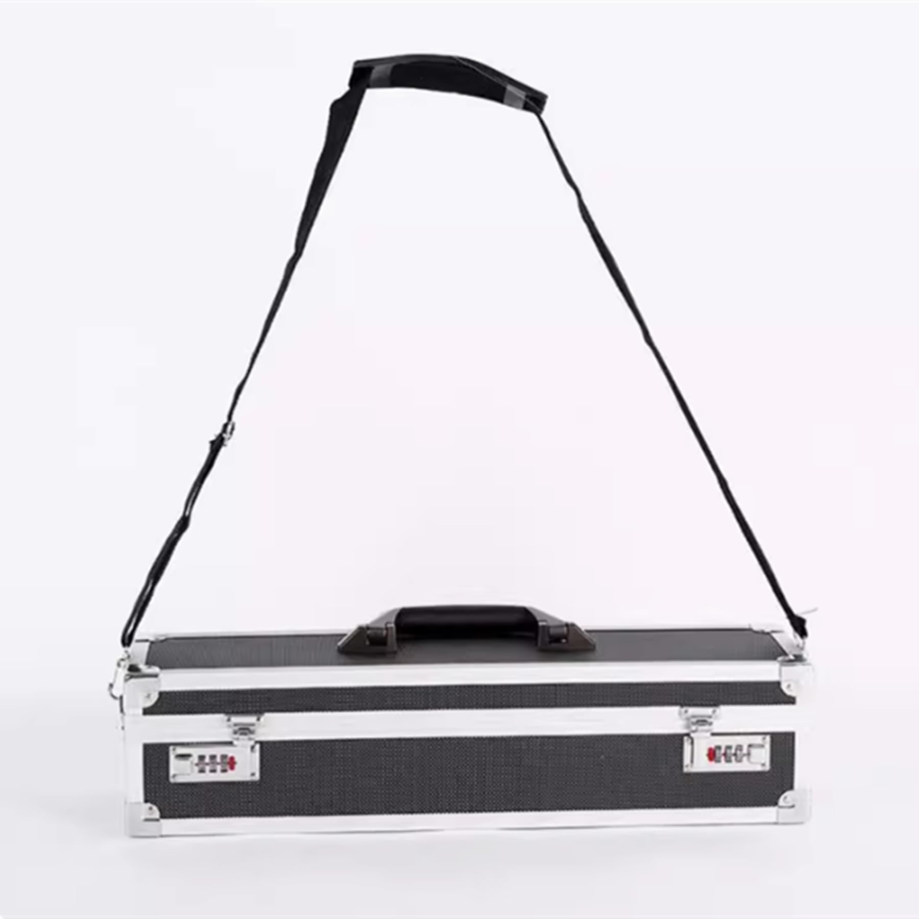 Funda rígida de aluminio para cuchillos de chef con cerraduras de doble combinación, organizador portátil de cuchillos, protectores con 8 ranuras que pueden contener herramientas de cuchillos de