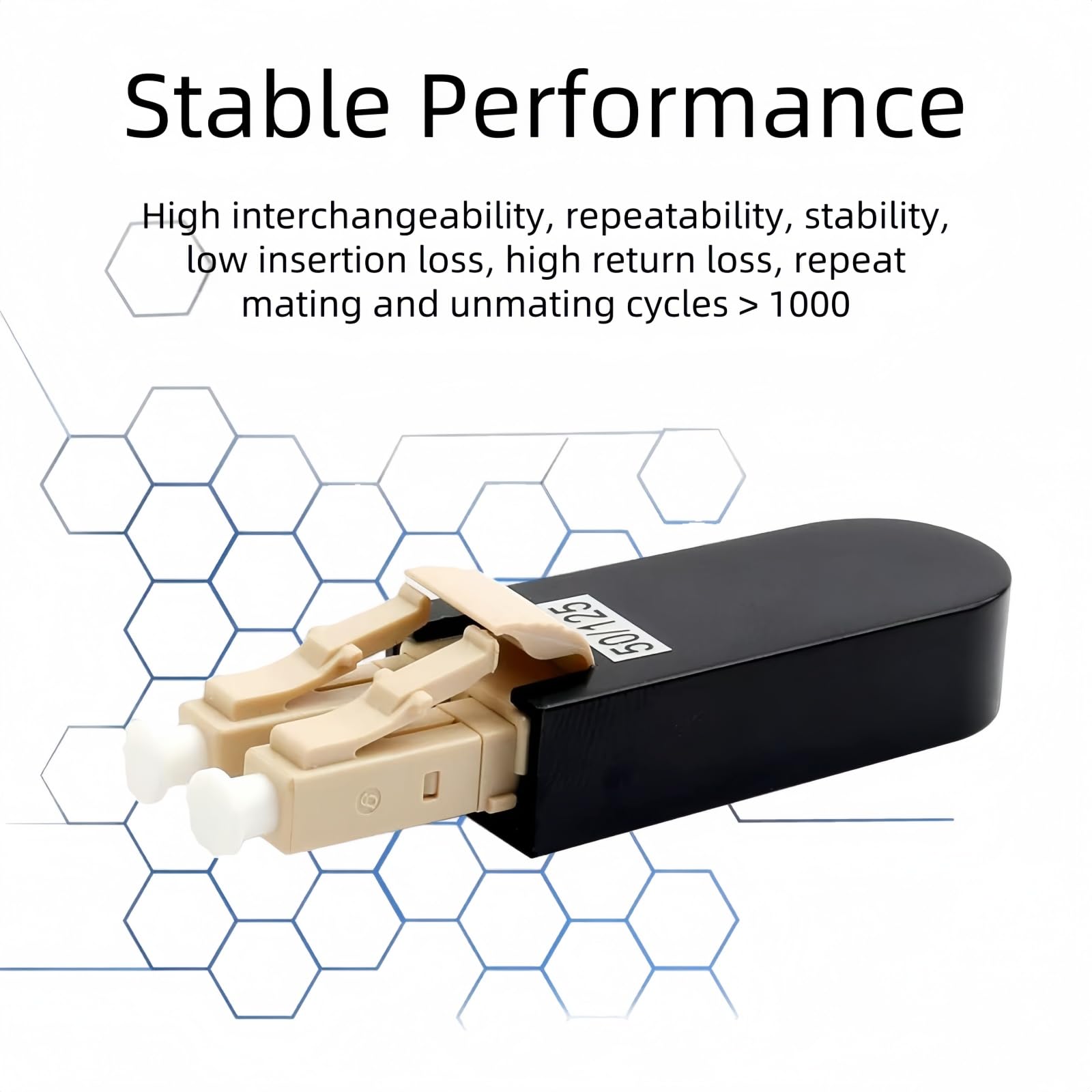 TXWTXPJ-LC Multimode 50/125?m Fiber Optic Loopback Adapter,LC/UPC Multi Mode Fiber Optic Loopback Tester,Loopback Adapter/Test Plug for Testing Applications (1)