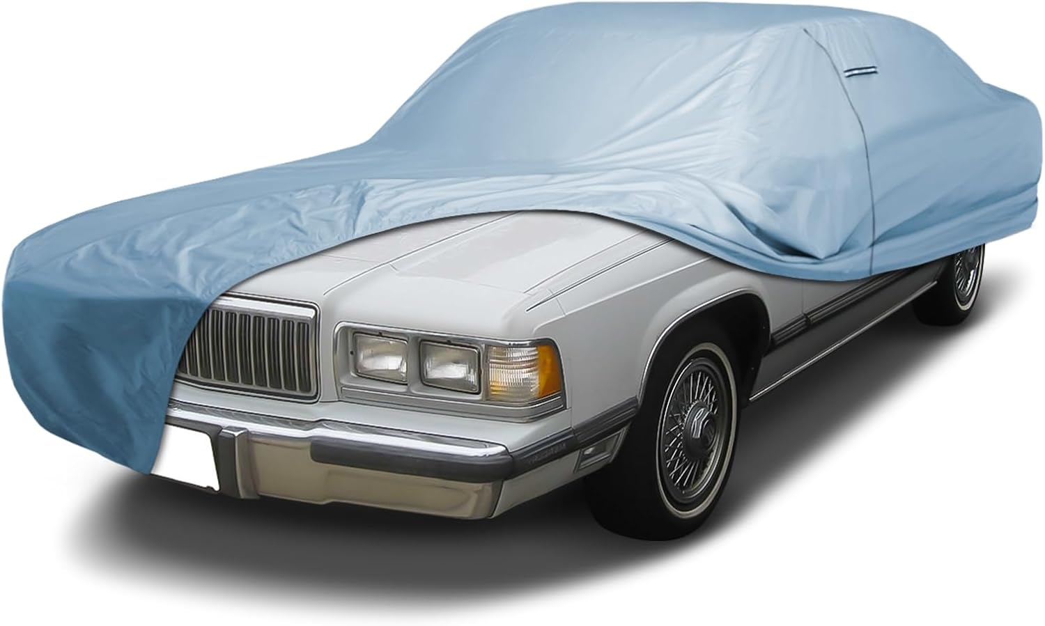 iCarCover Premium Car Cover for 1983-1991 Mercury Grand Marquis 2-Door, 4-Door Heavy Duty Waterproof All-Weather Automobiles Custom Fit Indoor Outdoor UV Snow Protection Covers with Straps and Bag