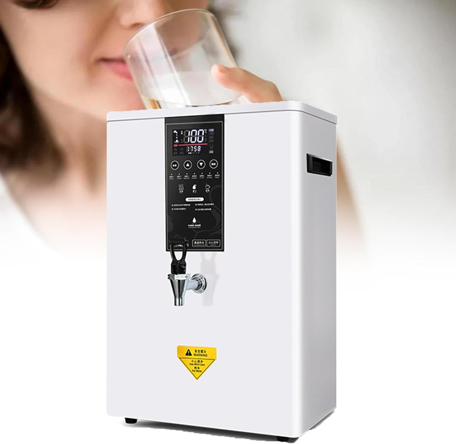 Electric Instant Hot Water Dispenser with Filter Lcd Display, 50l Energy Efficient Boiling Kettle, Kitchen Dispensers for Coffee Home Office,White-80L