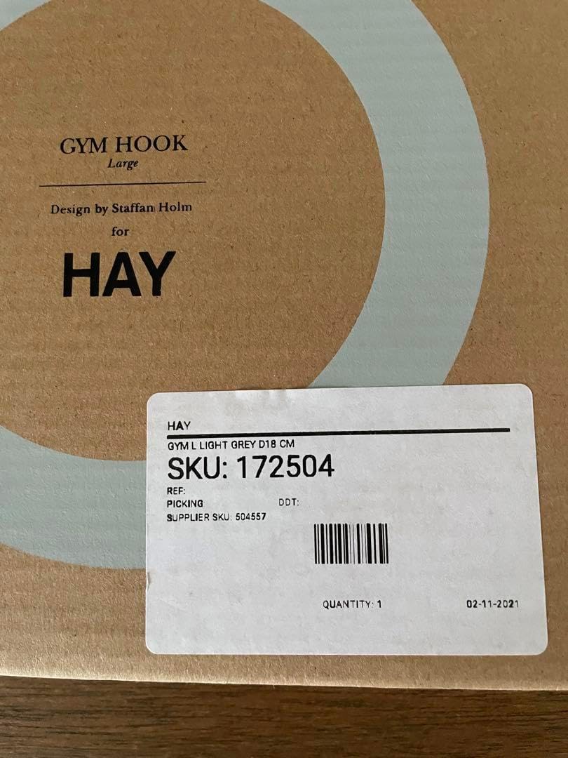 HAY GYMHOOK Lサイズ ライトグレー HAY ジムフック Lサイズ グレー